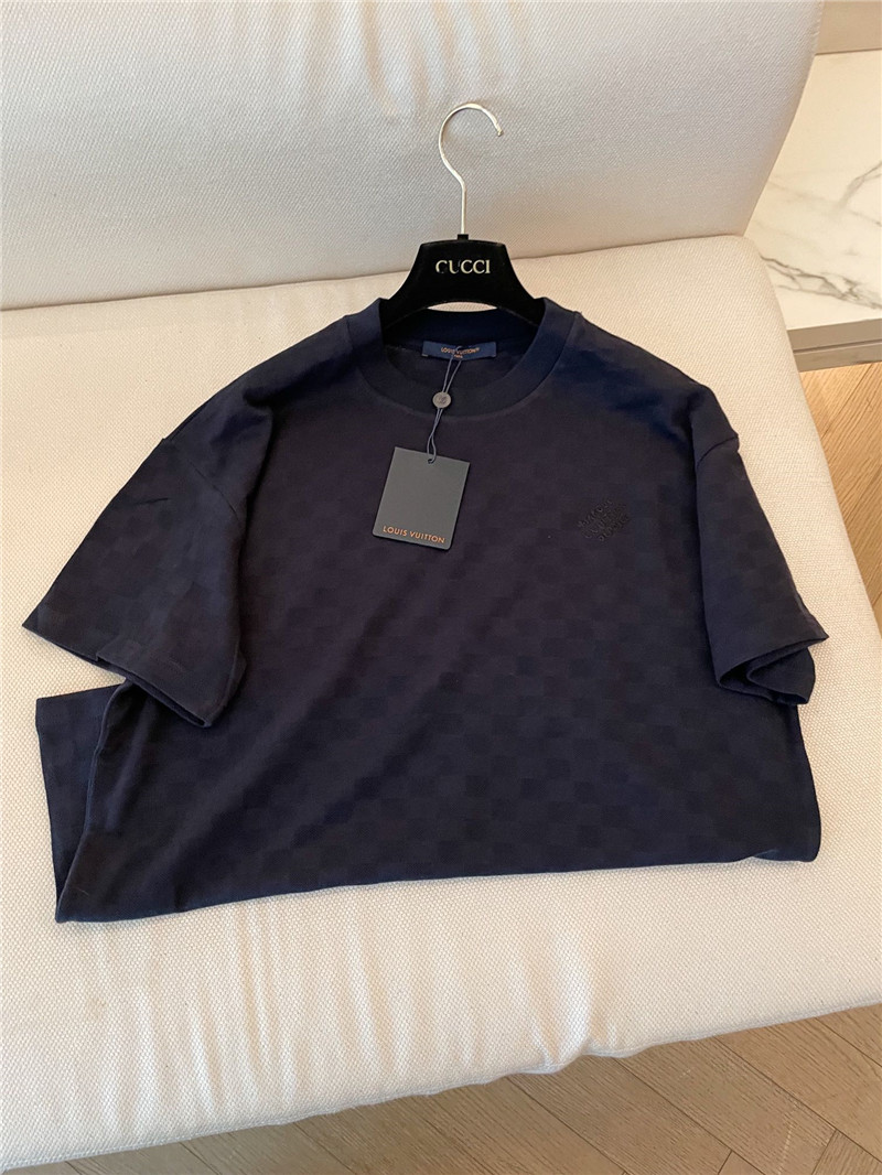 l0vis Vvtt0n lv new dark pattern short sleeve replica clothing