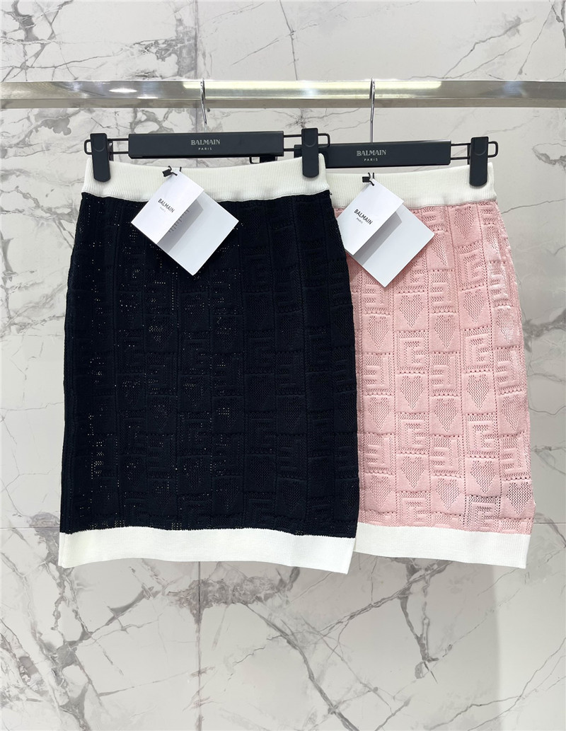 Balmain jacquard eyelet skirt replica designer clothes