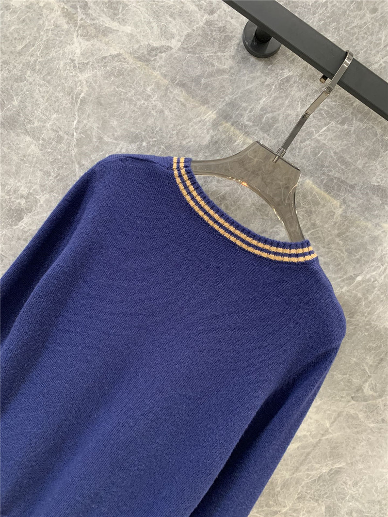 Pra*a knitted round neck pullover sweater replicas clothes