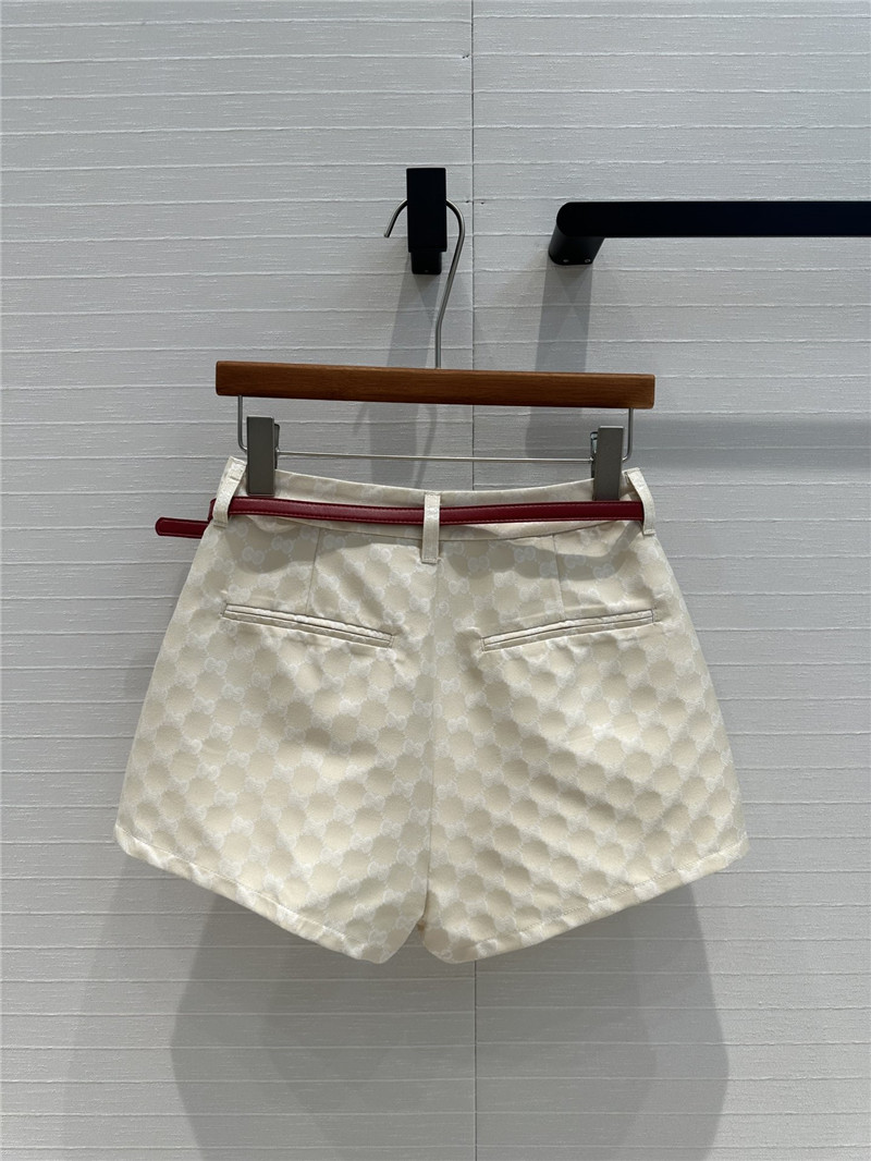 Gvc*1 ivory white old flower jacquard shorts replica clothing sites