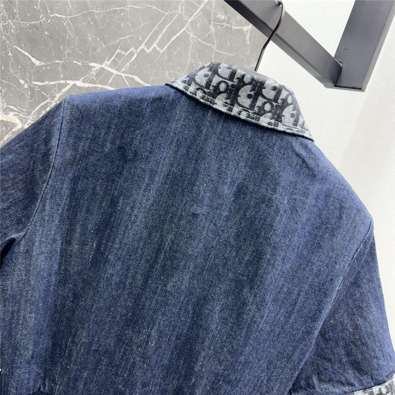 D10r contrast color denim dress replica d&g clothing