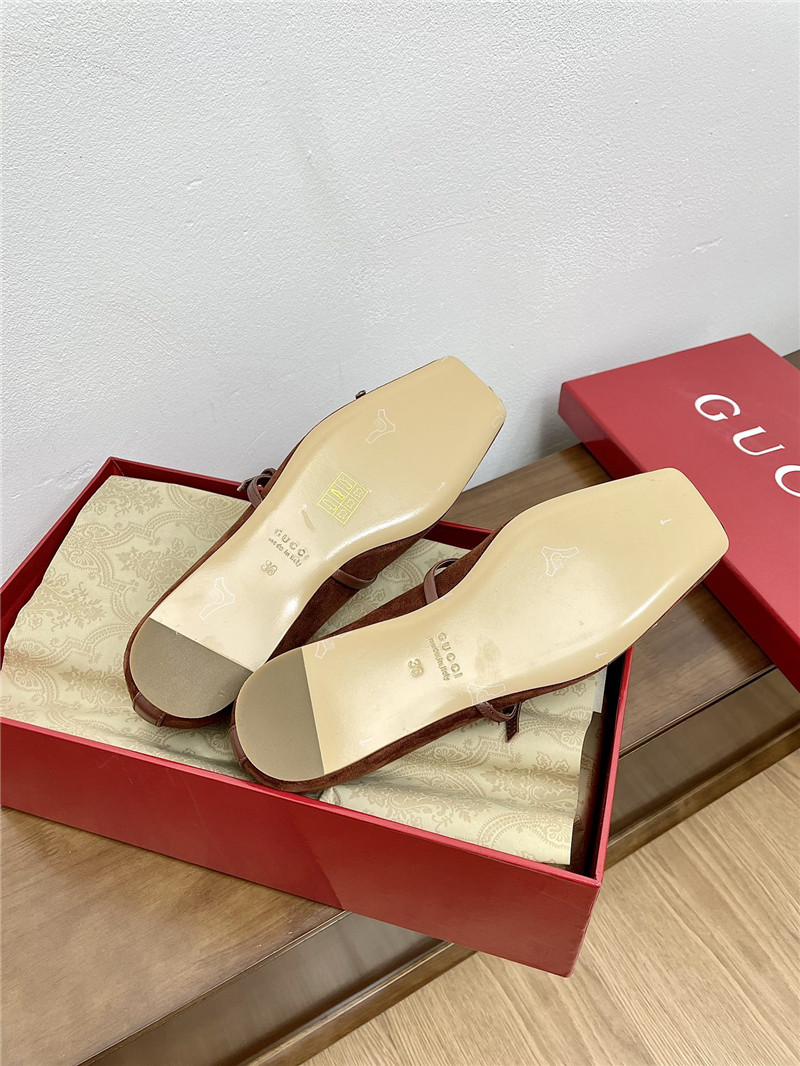 Gvc*1 horsebit ballet flat in brown suede