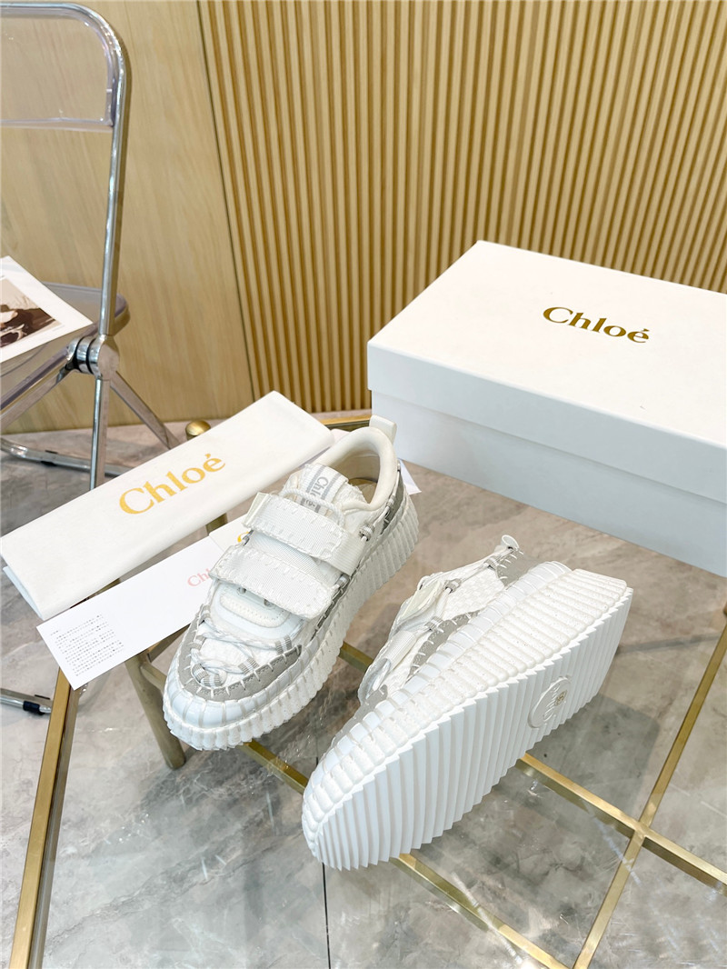 Chloé Rainbow Sneakers Gray White