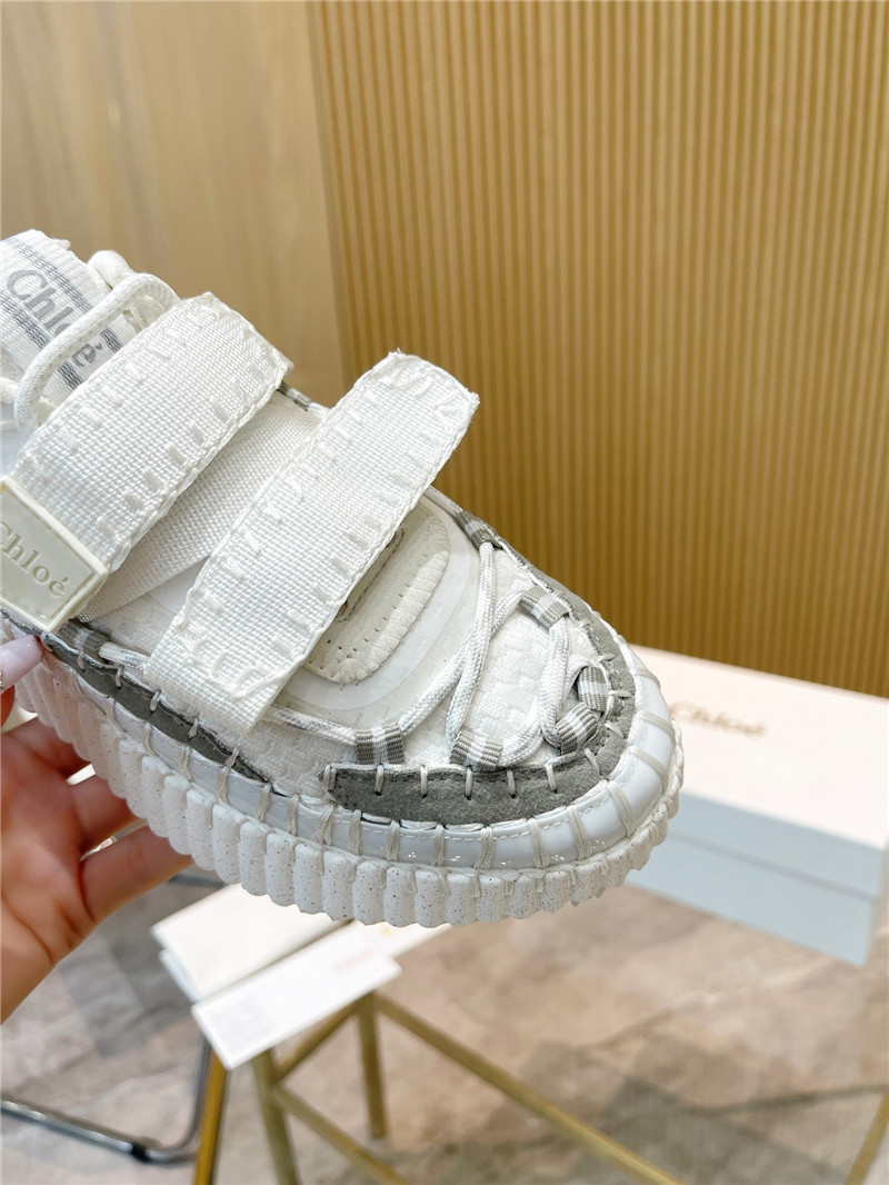 Chloé Rainbow Sneakers Gray White
