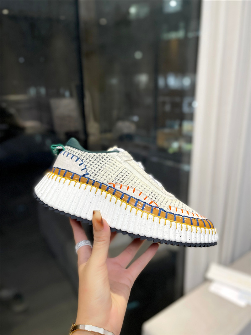 Chloé Lace-Up Rainbow Sneakers