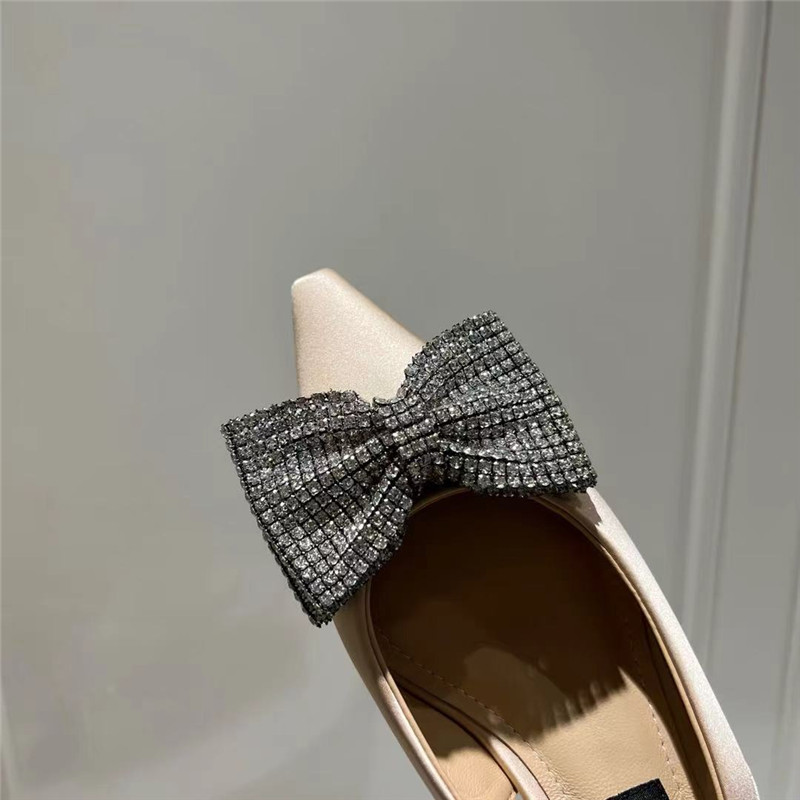 Dolce & Gabbana Beige Satin Slingbacks with Rhinestones