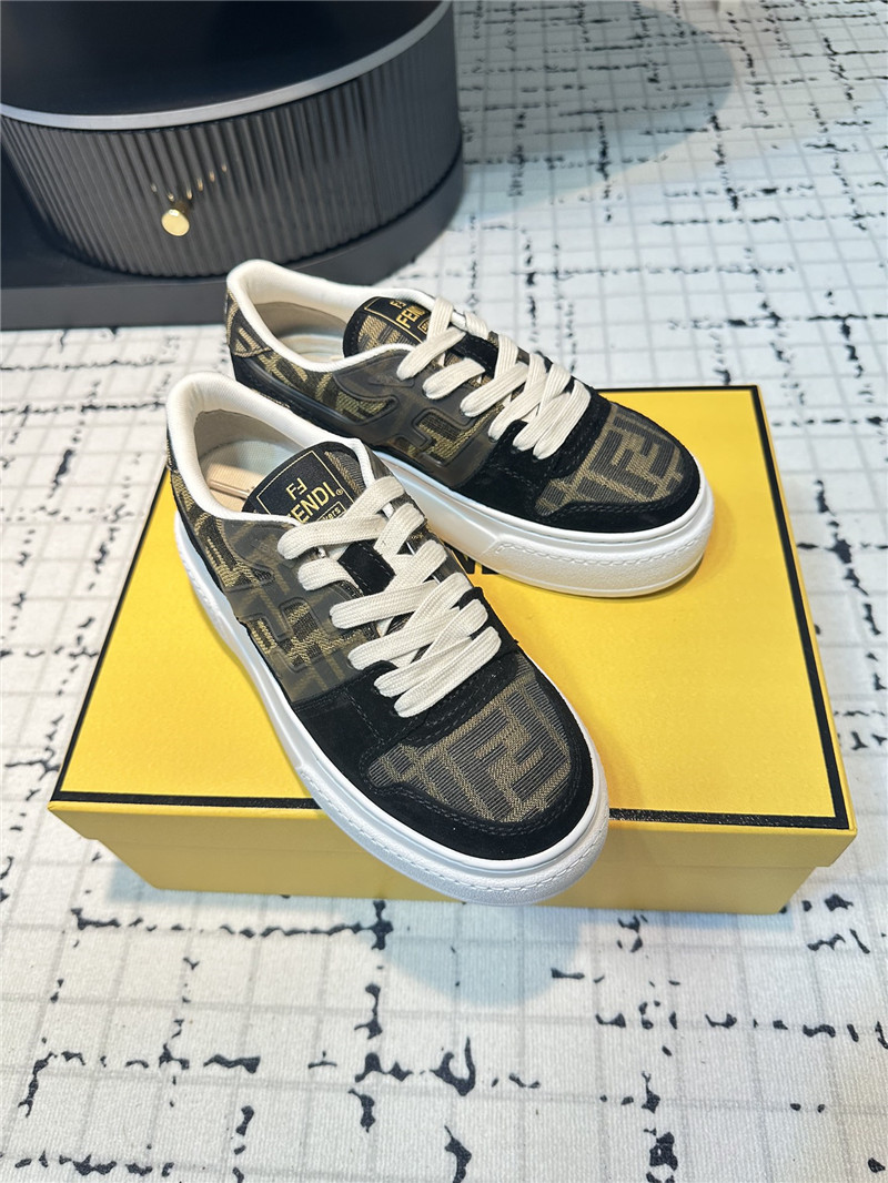 F**di ff match leather low top sneakers for women