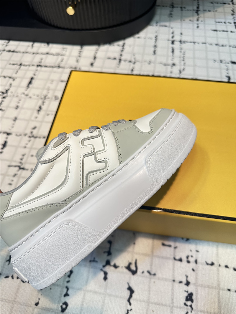 F**di match leather low top sneakers for women
