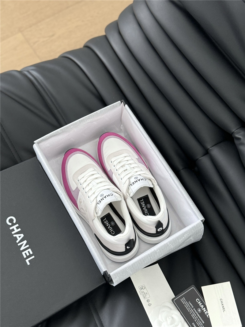 Ch**el suede lace-up sneakers for women