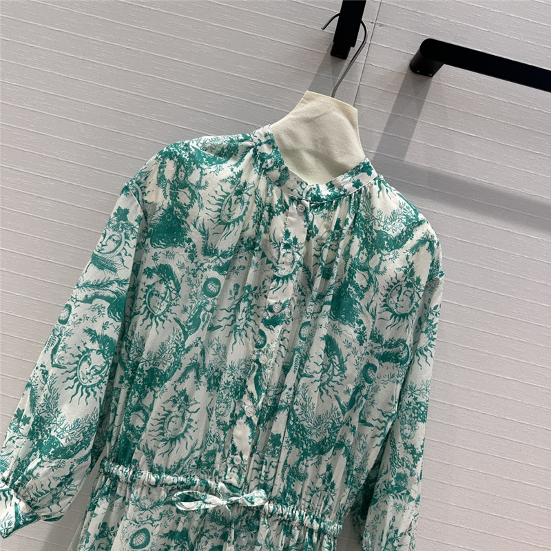 D10r jouy printed long-sleeved dress replica clothing sites