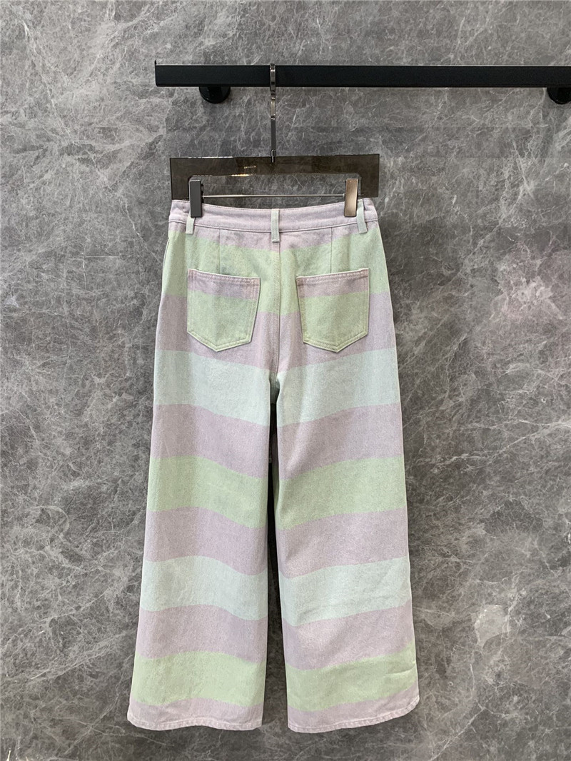 Ch**el color block denim trousers replica d&g clothing