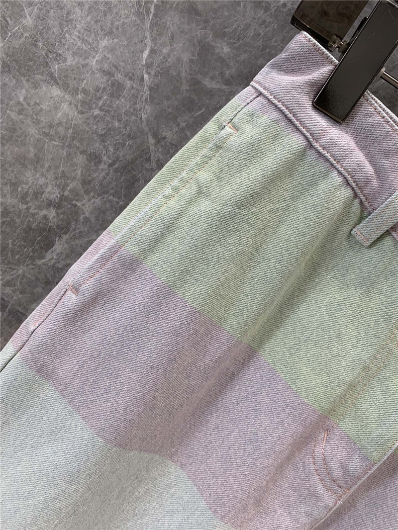 Ch**el color block denim trousers replica d&g clothing