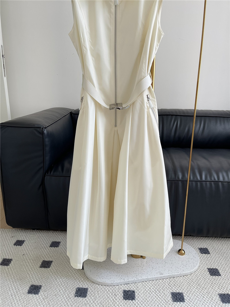 Pra*a sleeveless nylon dress replica designer clothes