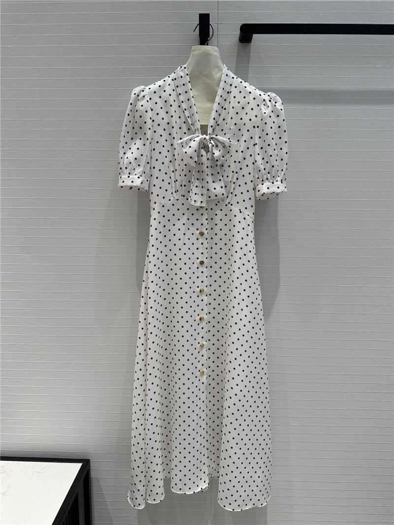 M1um1u puff sleeve silk dress replica clothing sites