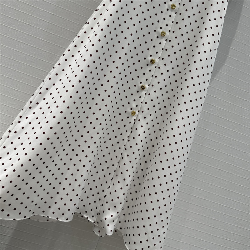 M1um1u puff sleeve silk dress replica clothing sites