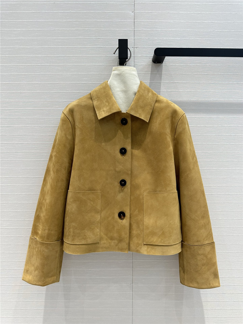 L0ew* lapel jacket genuine leather coat replica designer clothes