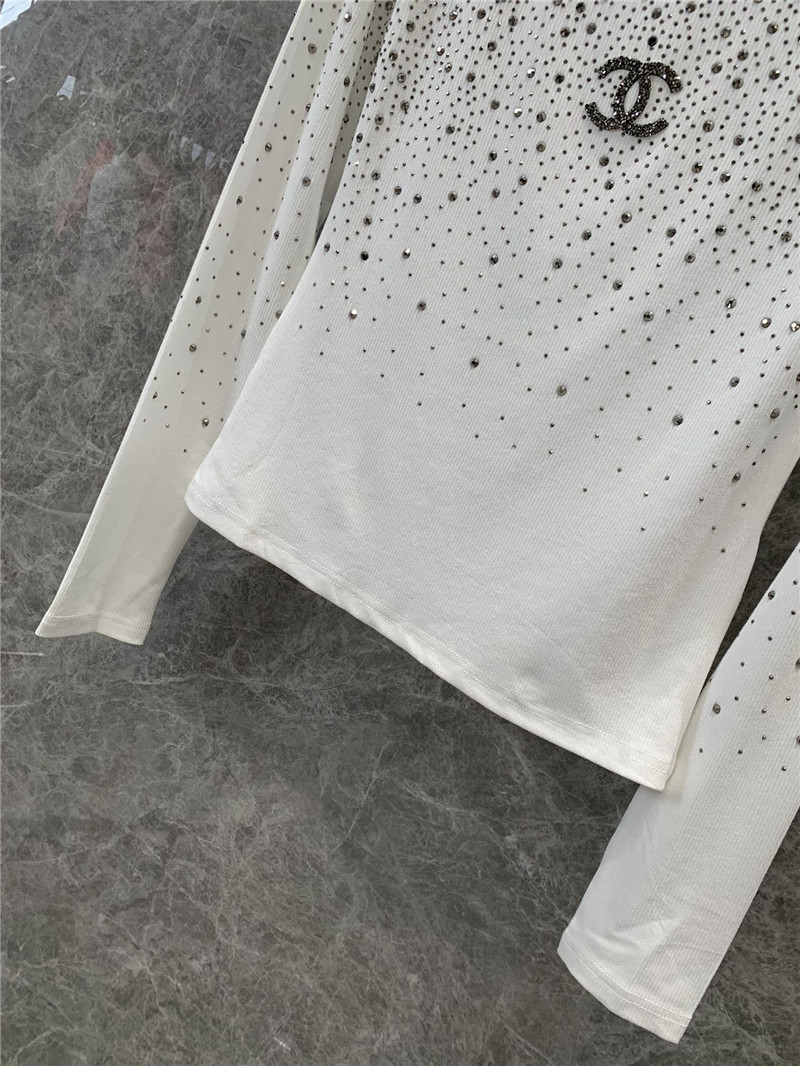 ch**el hot D1am0nd slim base long sleeve t-shirt replicas clothes
