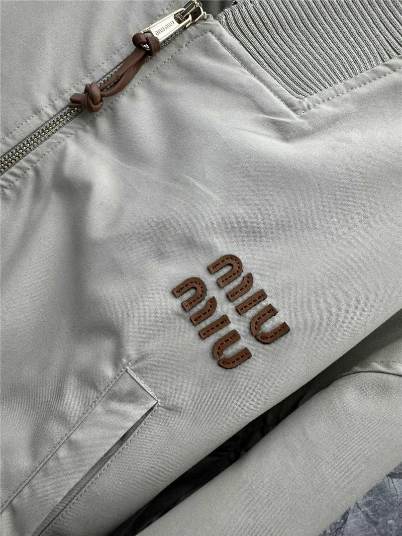 M1um1u zipper waist jacket short coat replica clothes