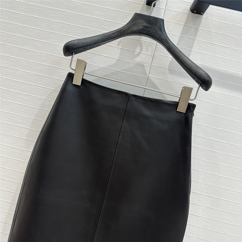 Pra*a midi leather skirt replica d&g clothing