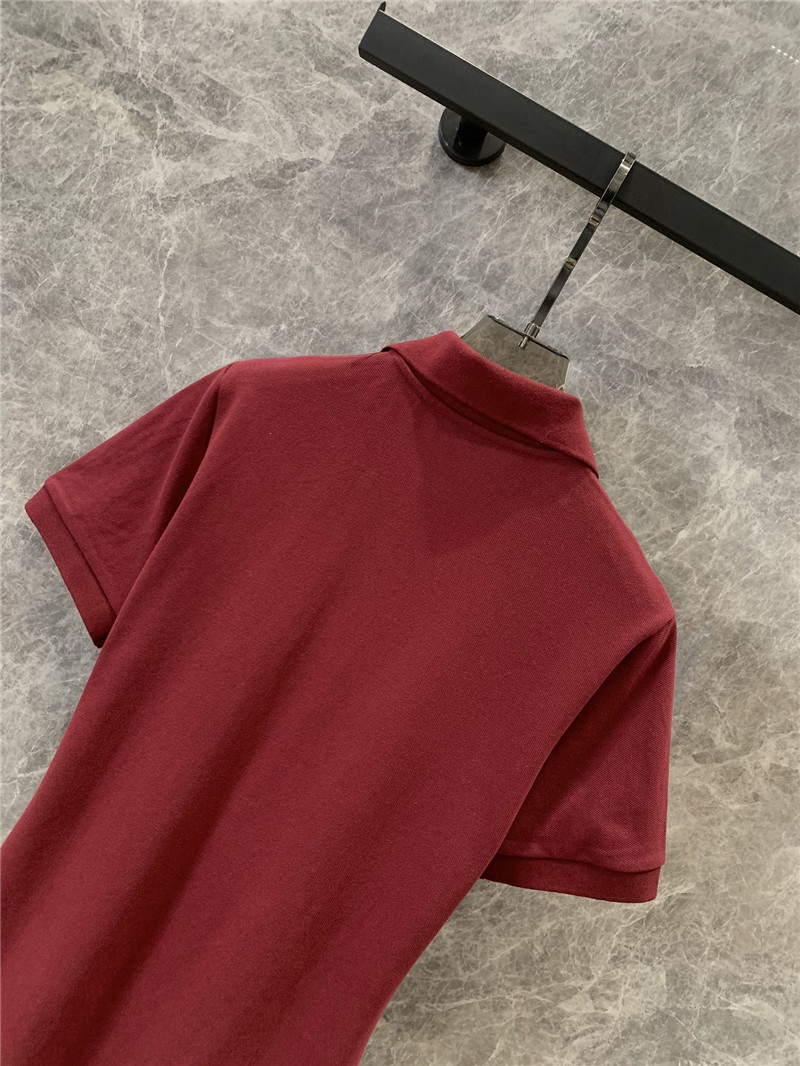 M1um1u lapel letter embroidered casual dress replica clothes