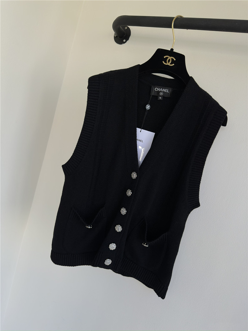 Ch**el double pocket vest replicas clothes