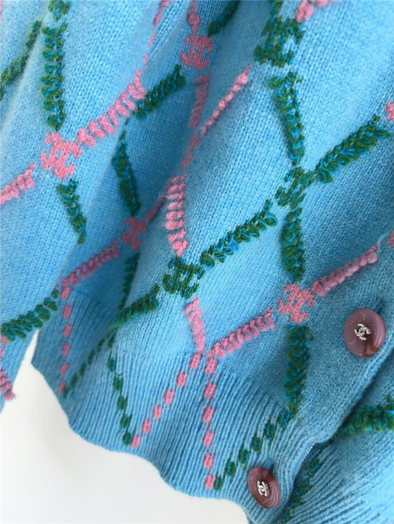 ch**el geometric D1am0nd intarsia cardigan replica d&g clothing