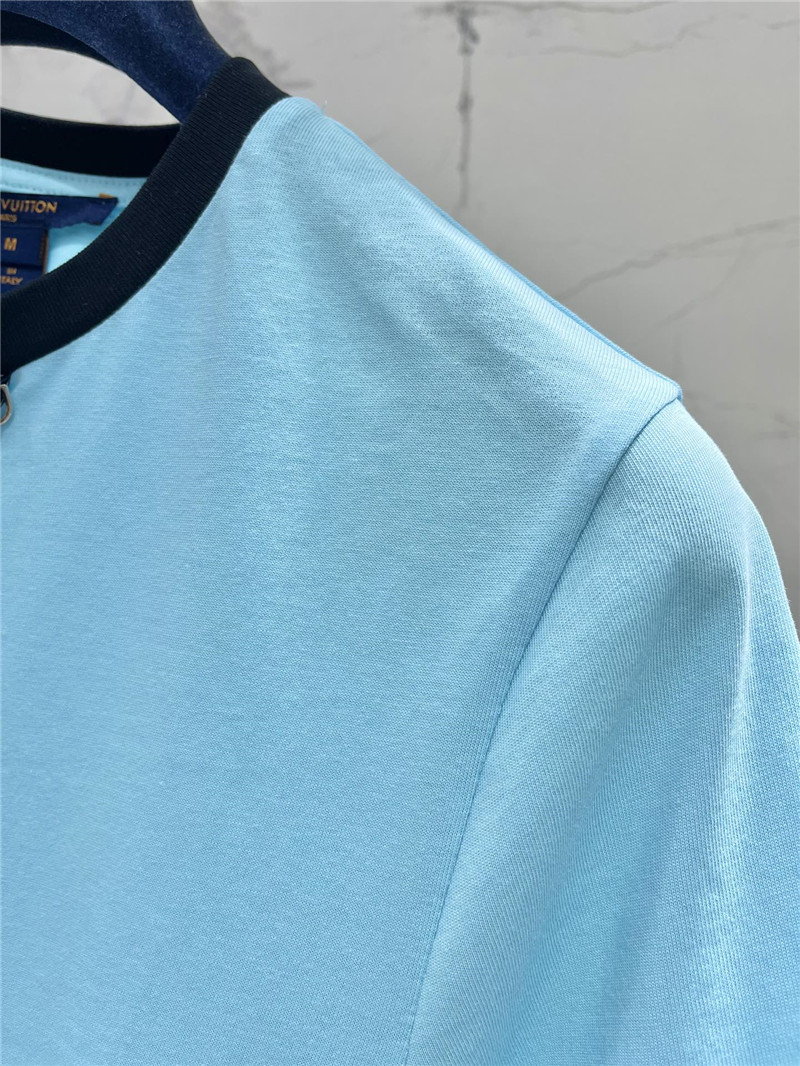 l0vis Vvtt0n lv blue patchwork dress replicas clothes