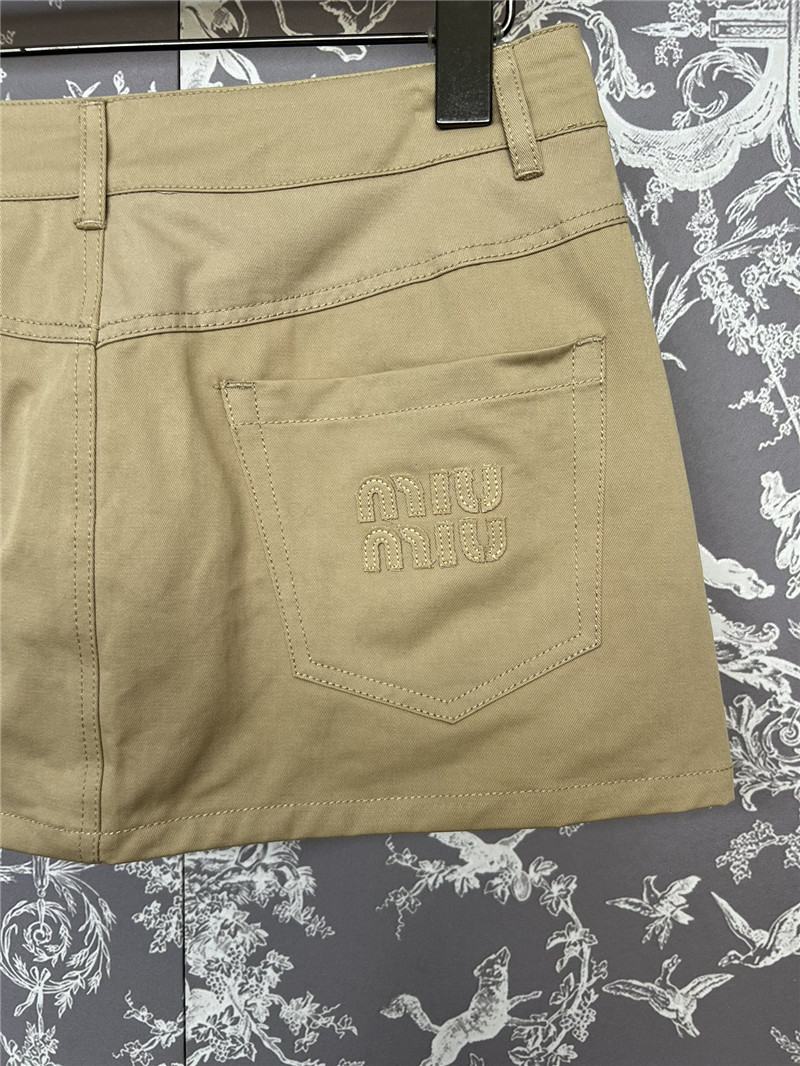 M1um1u khaki casual shorts replica designer clothes