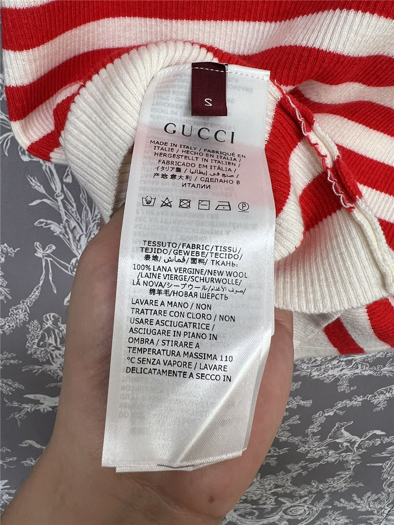Gvc*1 knitted striped short sleeves replica designer clothes