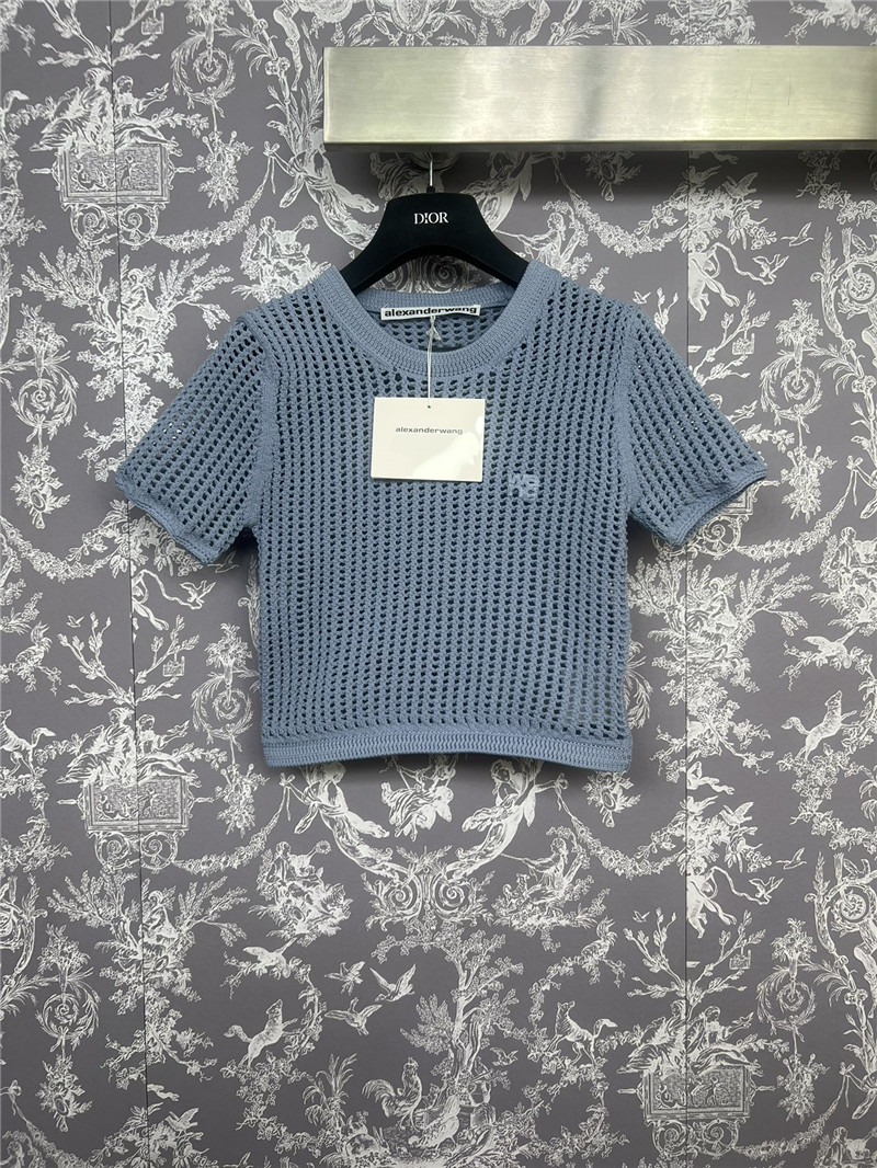A1exa*der wang hollow knit short sleeve replicas clothes