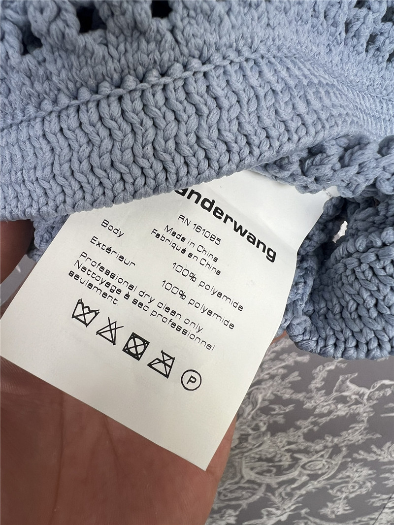 A1exa*der wang hollow knit short sleeve replicas clothes