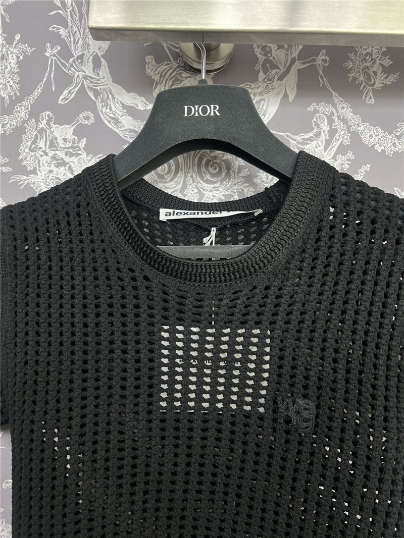 A1exa*der wang hollow knit short sleeve replicas clothes