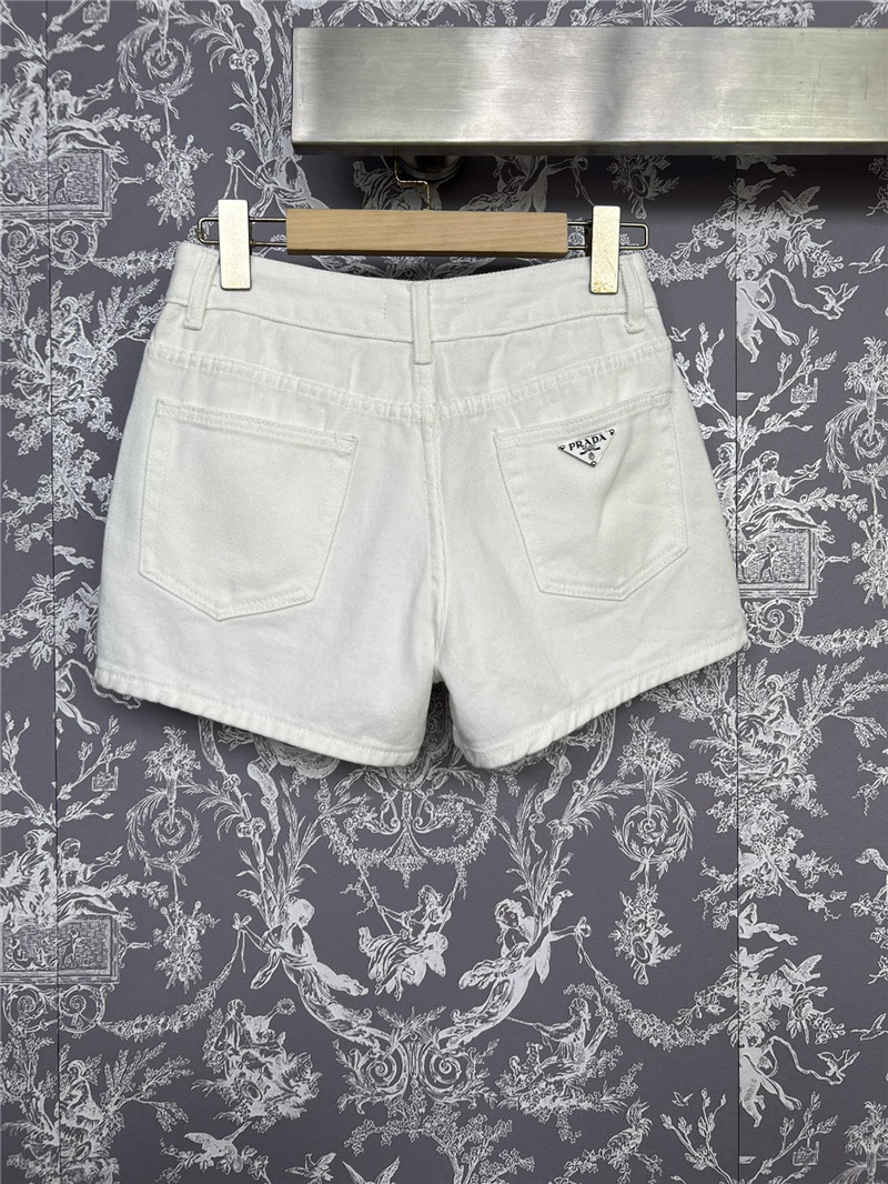 Pra*a new denim shorts replica clothes