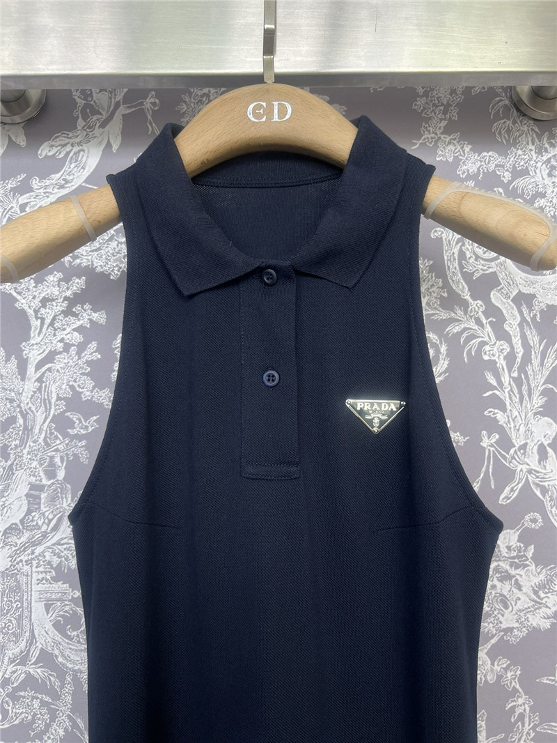 Pra*a new sleeveless dress replica clothing