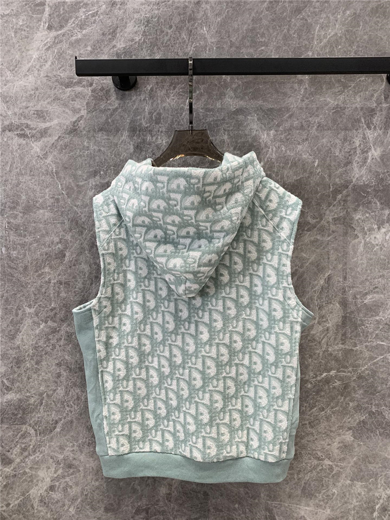 D10r monogram sleeveless hooded sweatshirt vest replicas clothes