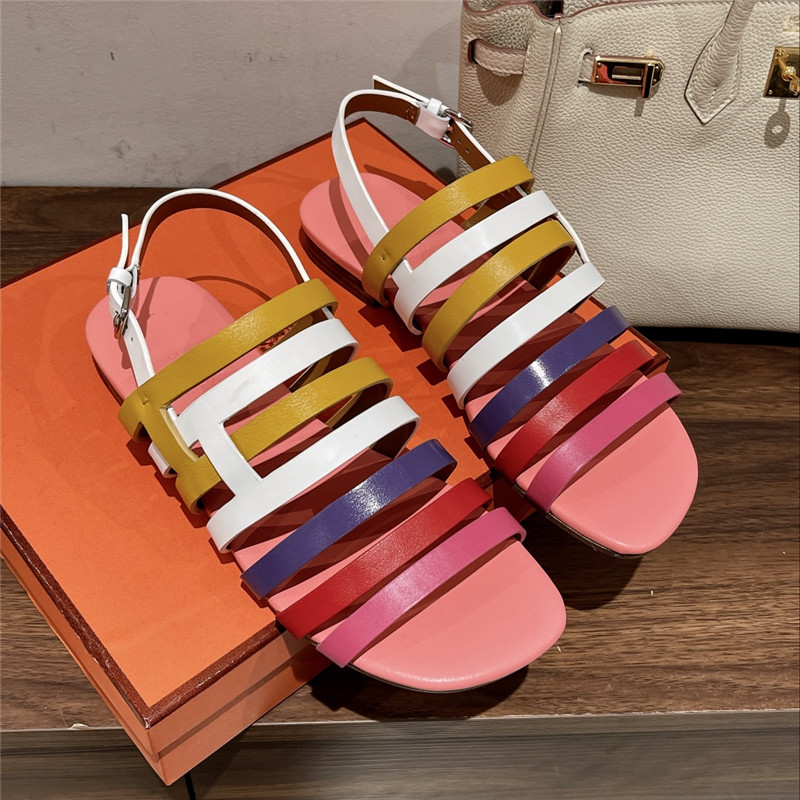 H**me5 ephese cherry pink calfskin sandal