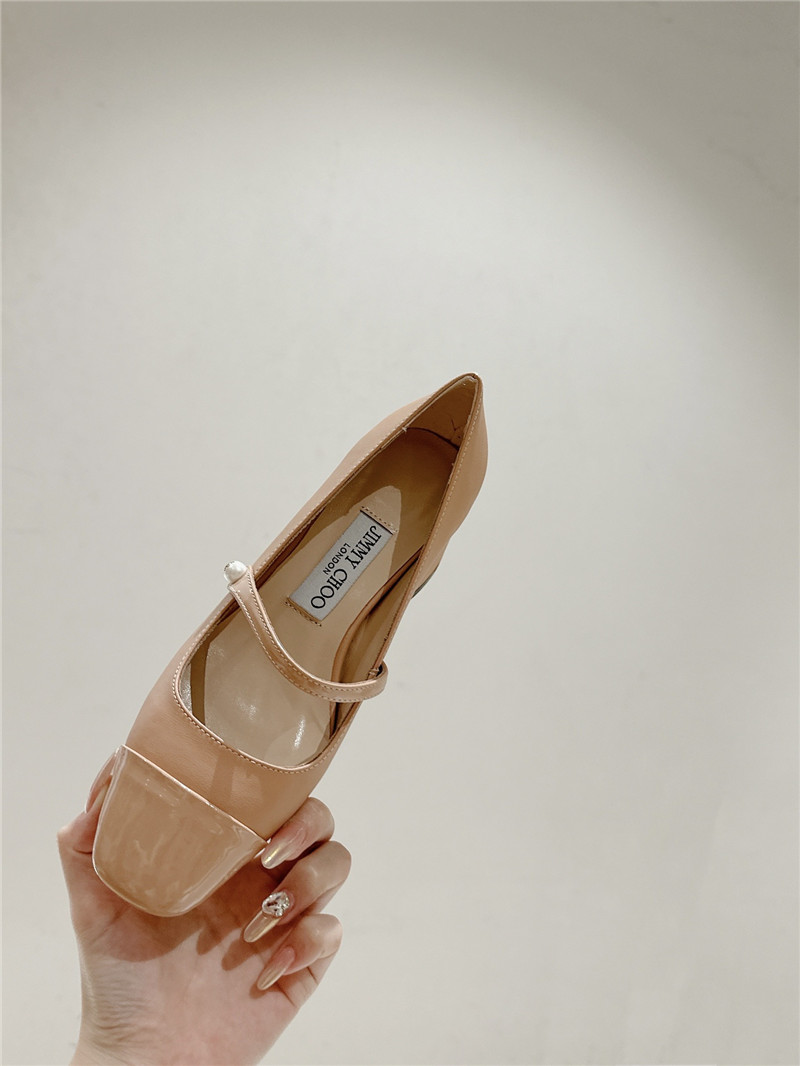 J1m*y Ch00 elisa 45 pink nappa and patent leather pumps