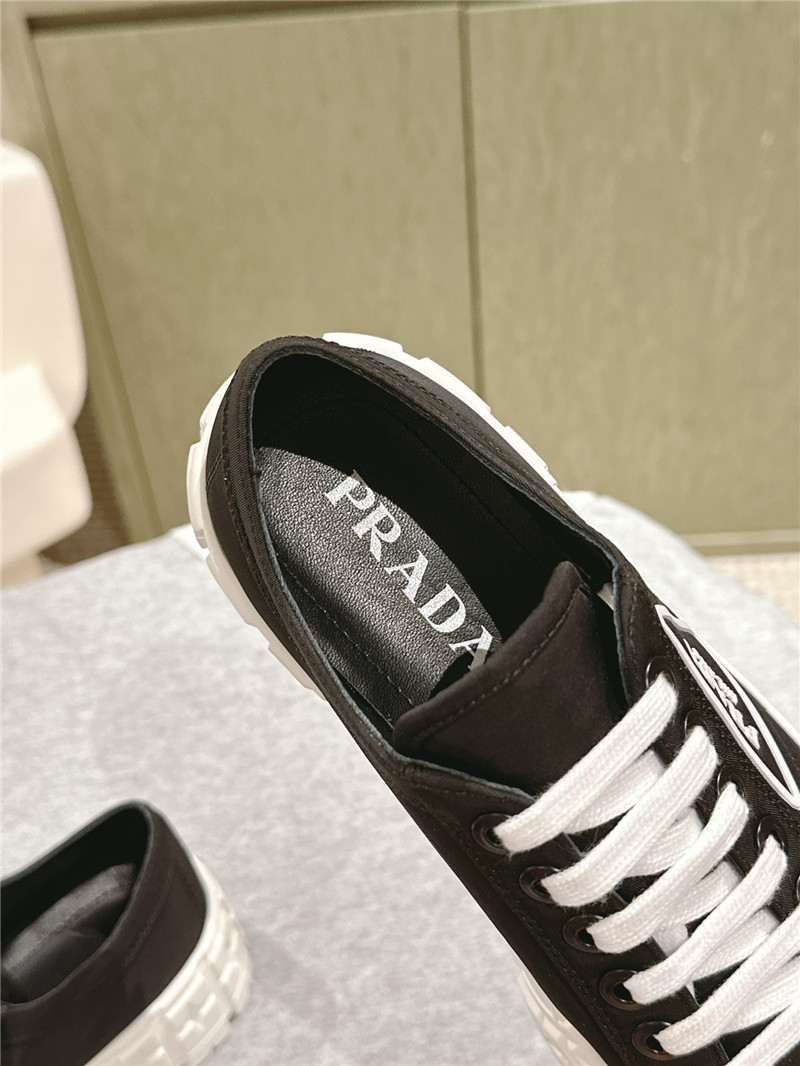 Pra*a double wheel re-nylon gabardine sneakers in black