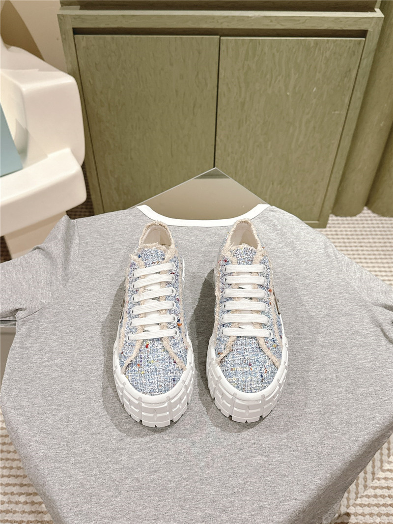 Pra*a double wheel tweed trainers