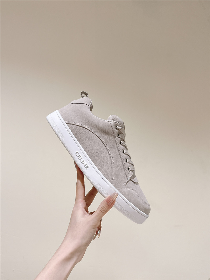 Ce1i*e huntington beige low lace-up sneakers