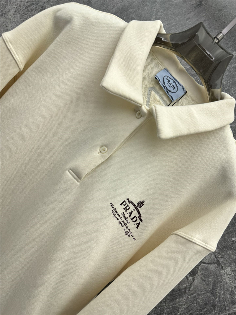 Pra*a new polo collar sweatshirt jacket replica d&g clothing