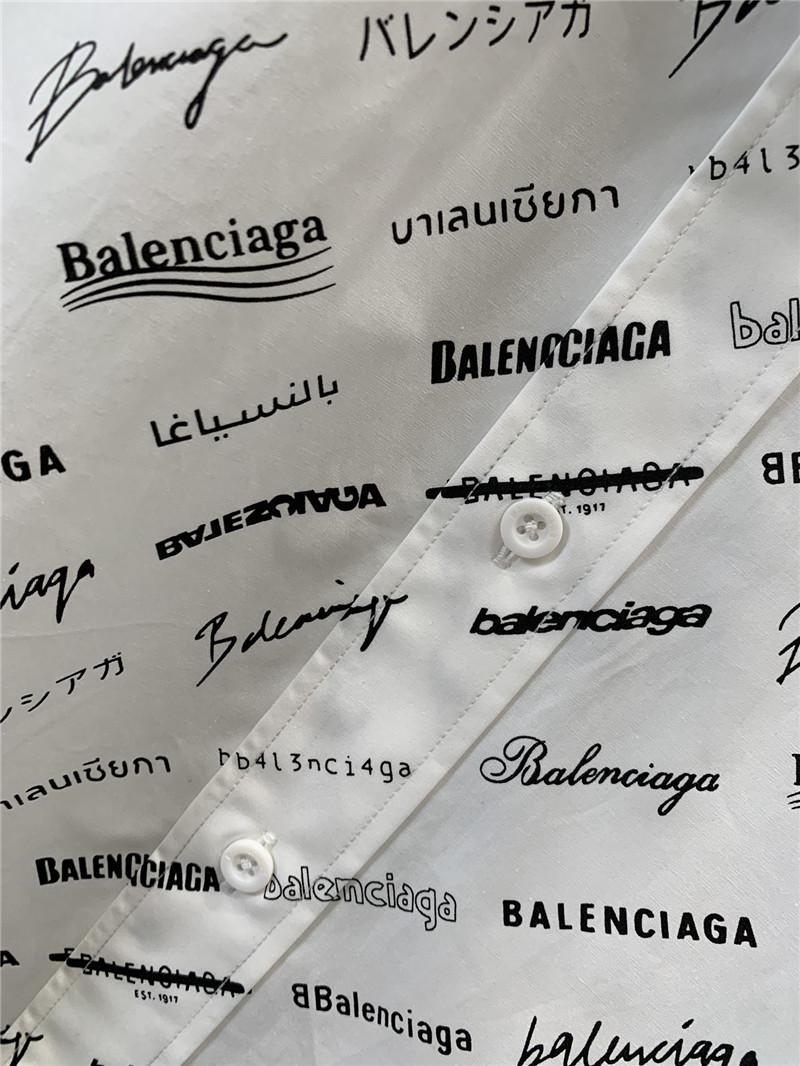 Ba1en*iaga barrage full print letters long-sleeved shirt replicas clothes
