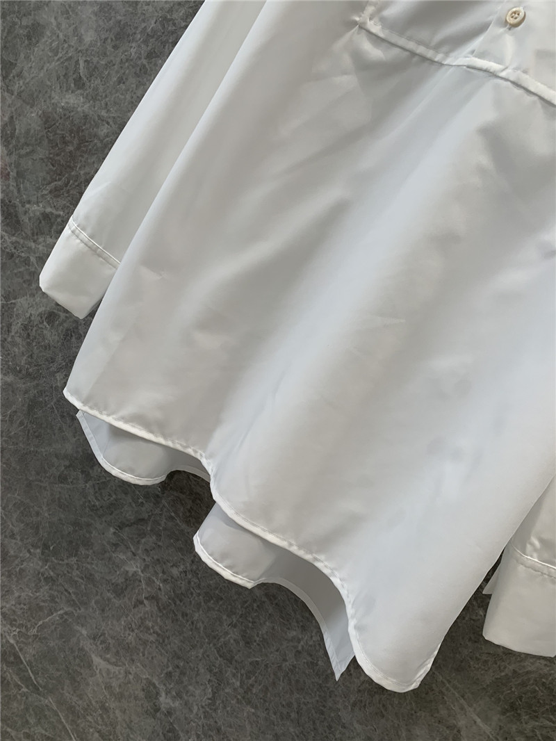 D10r lapel bee embroidered long white shirt replica clothes