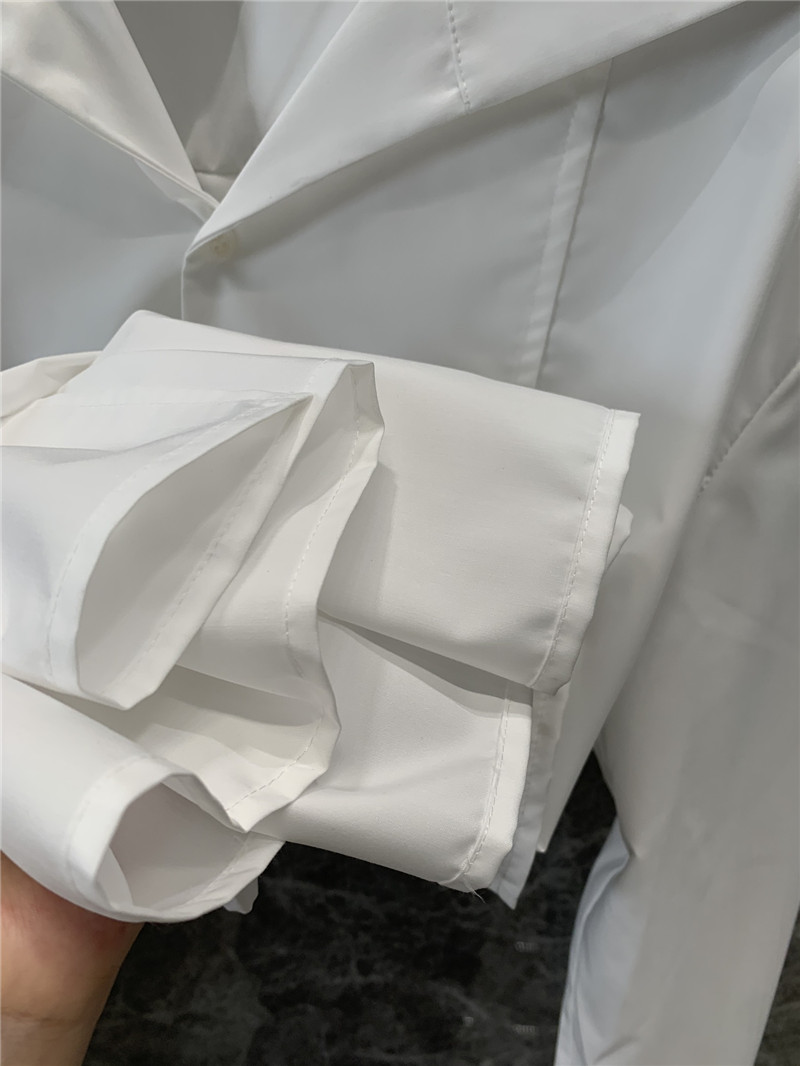D10r lapel bee embroidered long white shirt replica clothes