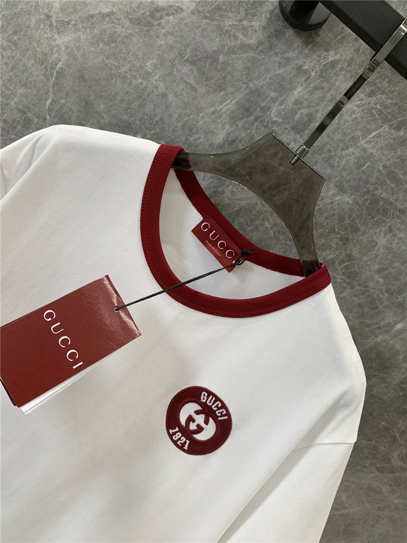 Gvc*1 embroidered round neck short-sleeved t-shirt replica clothes