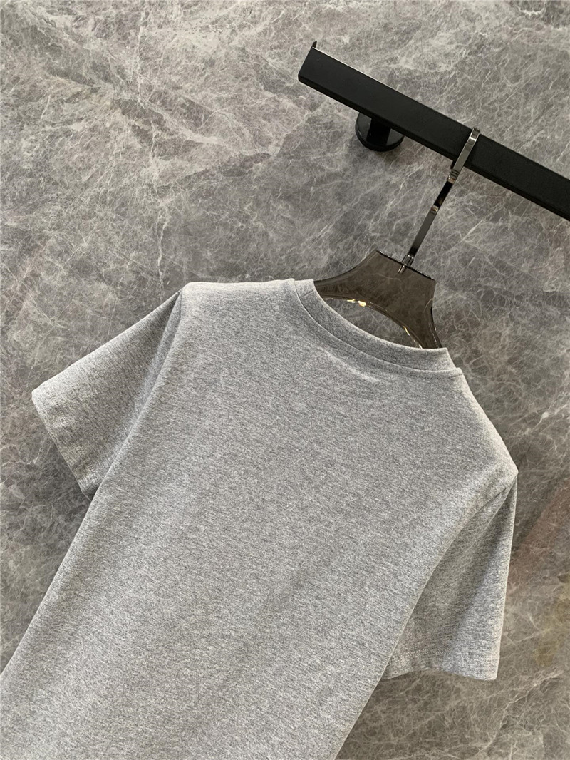 M1um1u beaded letter short-sleeved t-shirt replica clothes