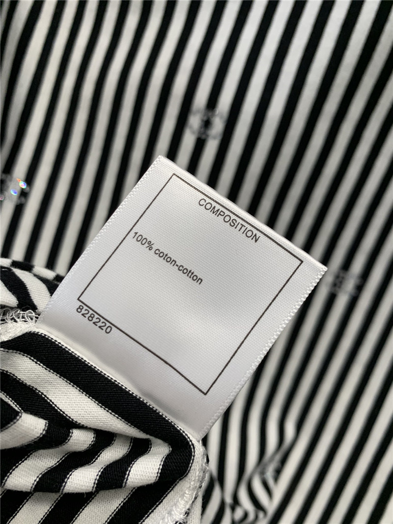 Ch**el striped short-sleeved t-shirt replica clothing sites