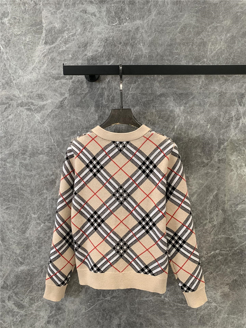Bv*b*rry classic check knitted cardigan replicas clothes