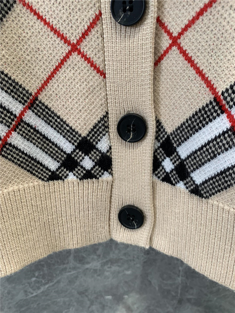 Bv*b*rry classic check knitted cardigan replicas clothes