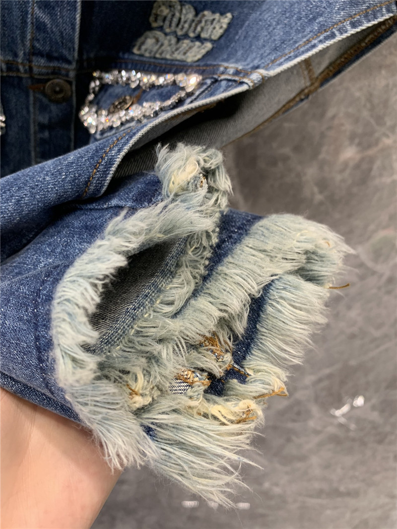 M1um1u lapel denim vest replica d&g clothing